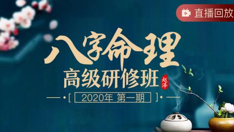 八字命理高级研修班2020年第一期 - 赵泽老师【直播录屏】