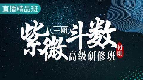 紫微斗数高级研修班2020年第一期-付刚老师【直播录屏】
