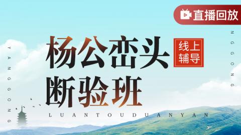 【直播回放】杨公峦头断验班线上辅导